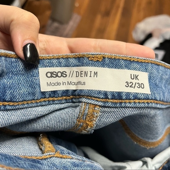 ASOS Raw Hem Straight Leg Jeans 32x30 I - Picture 6 of 7